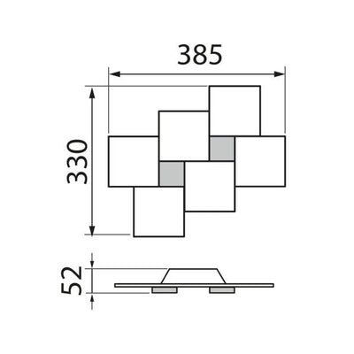 LED wall/ceiling light CREO, 2-bulb