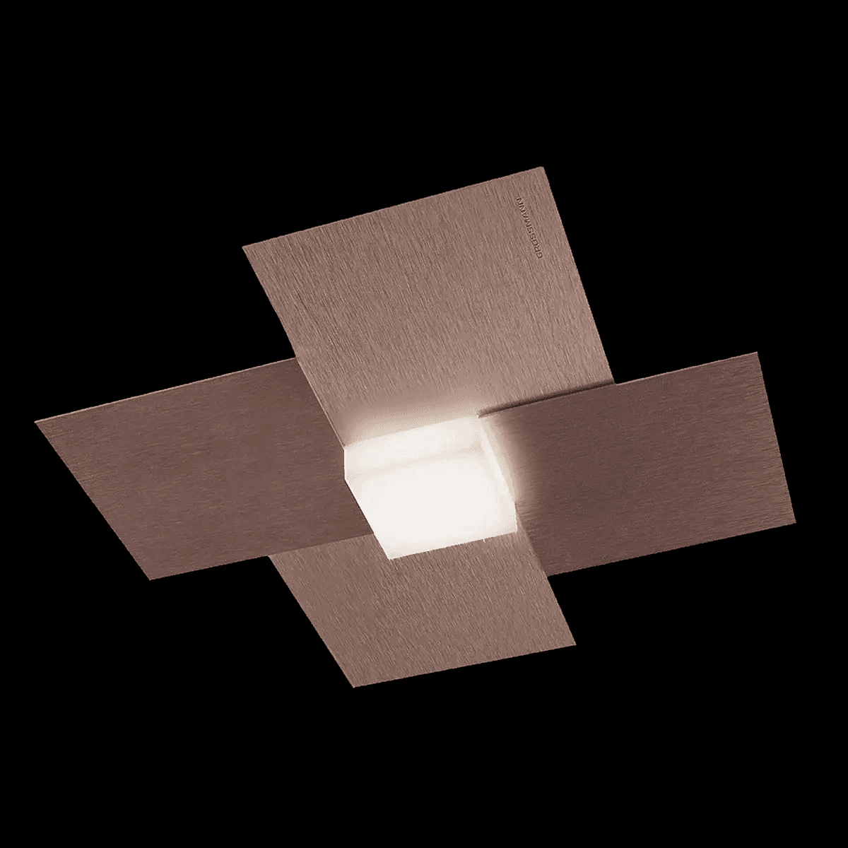 Grossmann, LED-Wand-/Deckenleuchte CREO 1-flammig, Bronzebraun, moderne Wohnraumbeleuchtung