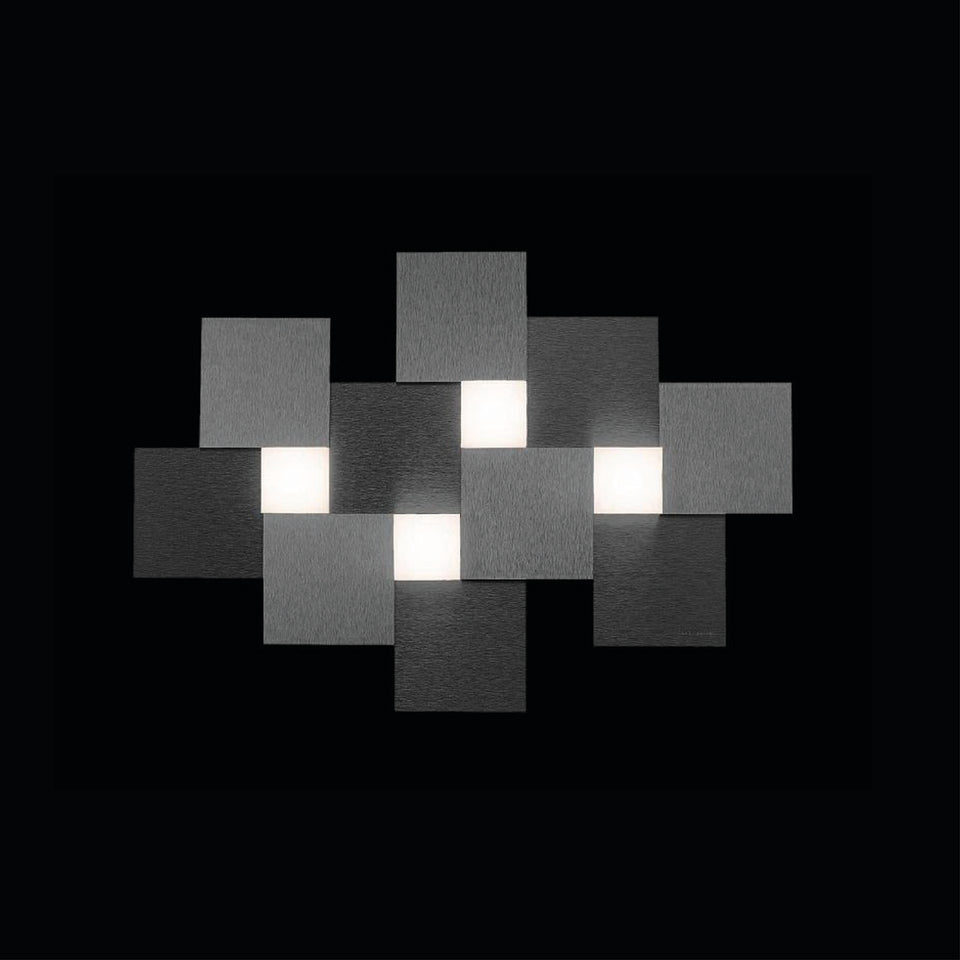 Grossmann, LED-Wand-/Deckenleuchte CREO 4-flg., Anthrazit, stilvolle Raumbeleuchtung