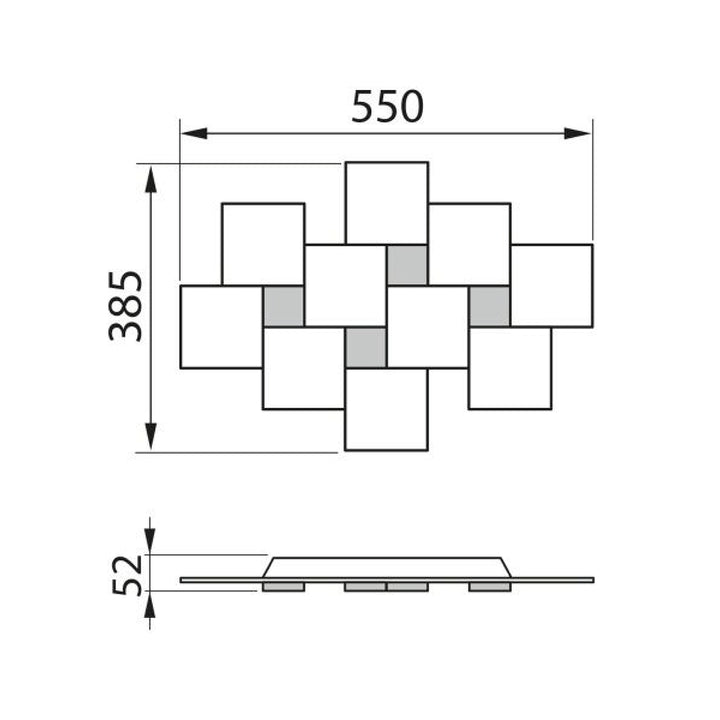 LED wall/ceiling light CREO, 4 bulbs.