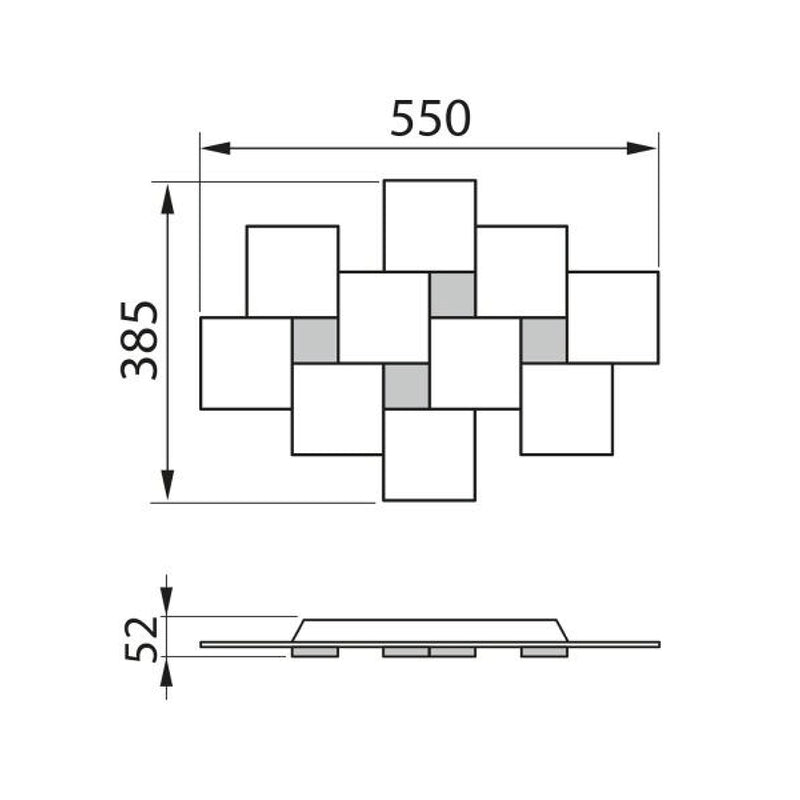 LED wall/ceiling light CREO, 4 bulbs.