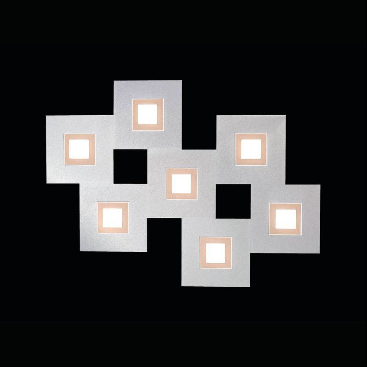 Grossmann, Wand-/Deckenleuchte Karree 7-flammig, Aluminium Kupfer, stilvolle Raumbeleuchtung