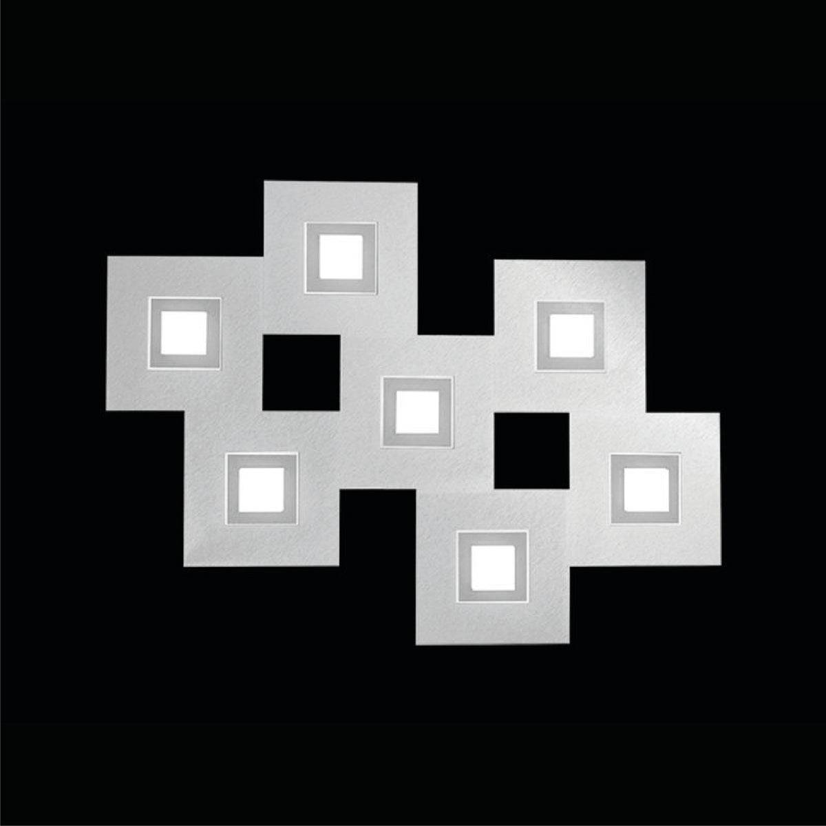 Grossmann, Wand-/Deckenleuchte Karree 7-flammig, Aluminium Titan, hochwertige Lichtlösung