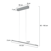 Steinhauer, Pendelleuchte Bande, 114cm, Skizze