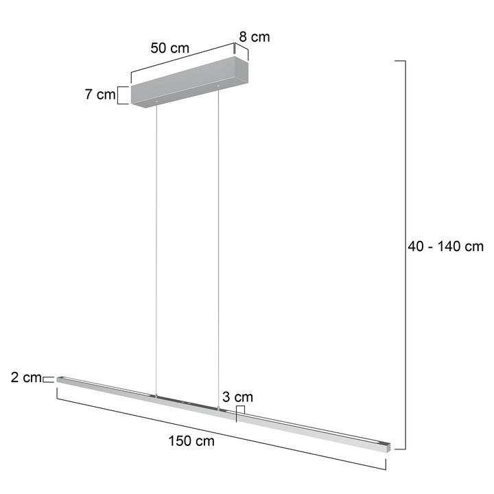 bande lumineuse suspendue