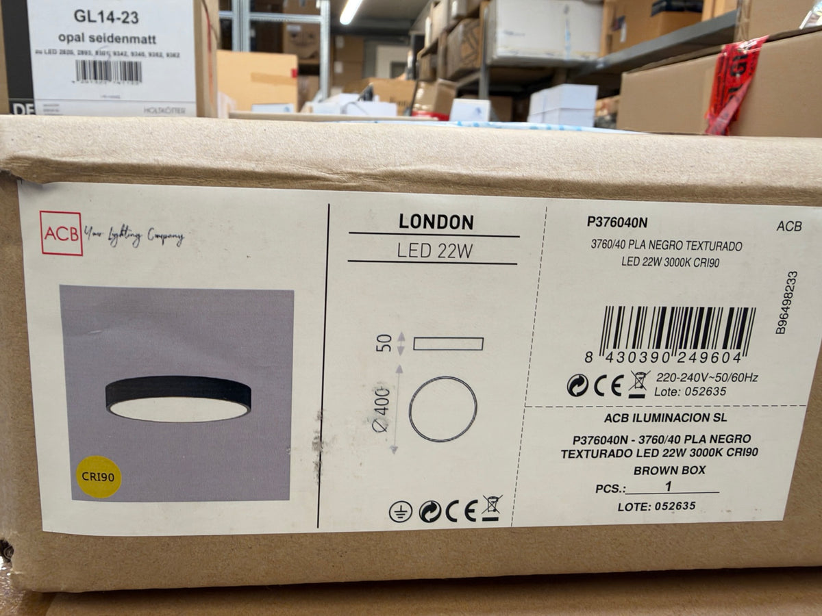 ACB London 40 Schwarz – Originalkarton und Typenschild