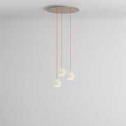 Komot, KOS Trio Small Baldachin rund, Gold Orange, moderne Lichtlösung