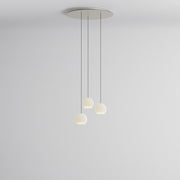 Komot, KOS Trio Small Baldachin rund, Nickel Schwarz, moderne Pendelleuchte