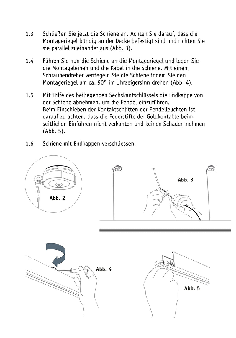 Pendelleuchte KOS Quattro 200cm