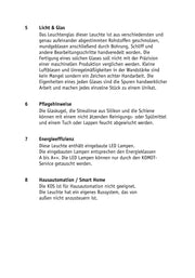Komot, Pendelleuchte KOS Quattro 200cm, Montageanleitung Seite 6