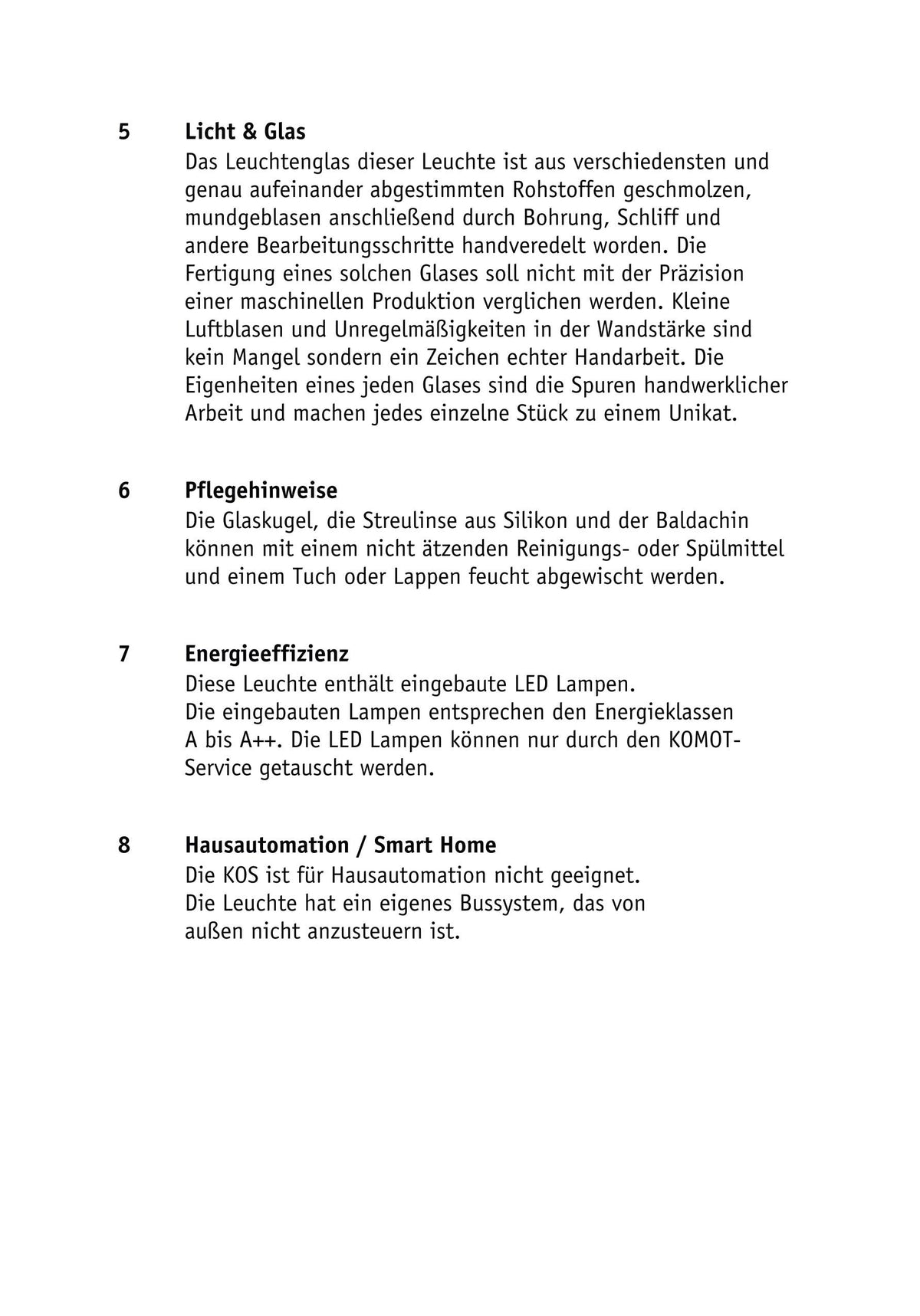 Komot, Pendelleuchte KOS Solo, Montageanleitung Seite 6
