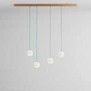 Komot, Pendelleuchte KOS Quattro 150cm, Gold-Blau, Produktbild kleines Glas