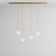 Komot, Pendelleuchte KOS Quattro 150cm, Gold-Orange, Produktbild kleines Glas