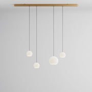 Komot, Pendelleuchte KOS Quattro 150cm, Gold-Schwarz, Produktbild gemischte Gläser