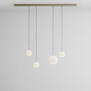Komot, Pendelleuchte KOS Quattro 150cm, Nickel-Schwarz, Produktbild gemischte Gläser