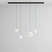 Komot, Pendelleuchte KOS Quattro 150cm, Schwarz-Blau, Produktbild gemischte Gläser