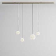Komot, Pendelleuchte KOS Quattro 200cm, Nickel-Schwarz, Produktbild gemischte Gläser