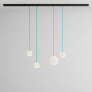 Komot, Pendelleuchte KOS Quattro 200cm, Schwarz-Blau, Produktbild gemischte Gläser