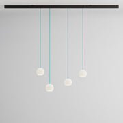 Komot, Pendelleuchte KOS Quattro 200cm, Schwarz-Blau, Produktbild kleines Glas