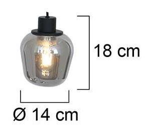 Petite suspension en verre fumé