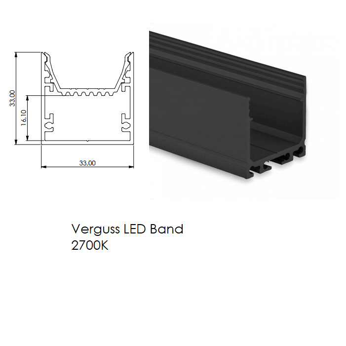 LUX-IT, LED-Profil Selli 33x33mm, Detail, moderne Lichtplanung