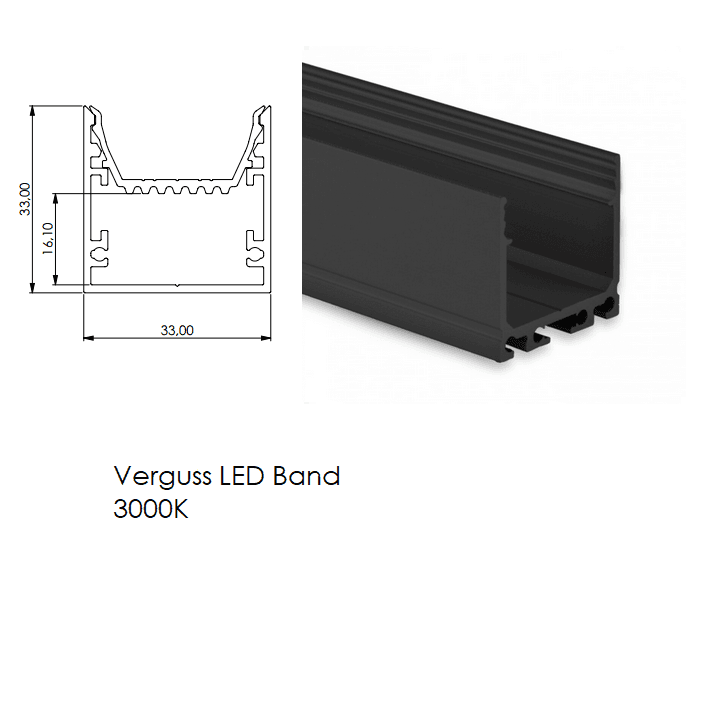 LUX-IT, LED-Profil Selli 33x33mm, Detail, moderne LED Profile