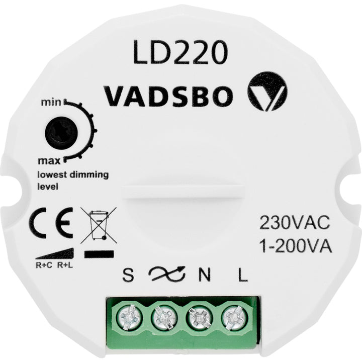 LD220 Tastdimmer 1-200 Watt mit Nullleiter