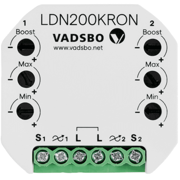 LDN200KRON Zwei-Kanal-Tastdimm-Modul mit Einstellreglern für LED-Dimmung
