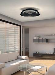 Mantra, Deckenventilator Laya, Raumbild, moderne Wohnraumlösung