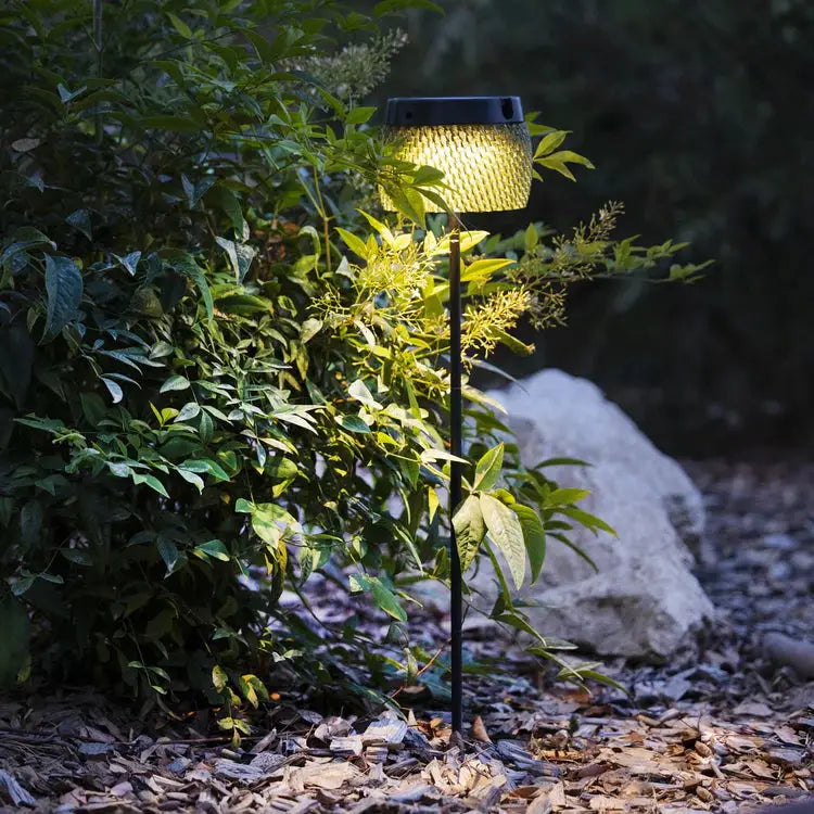 Solarleuchte Lolie im Garten, Beleuchtung bei Dunkelheit