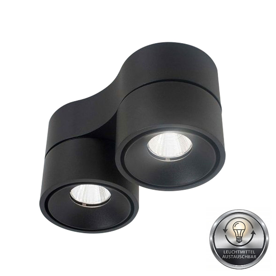 Luca 2-light surface-mounted spotlight