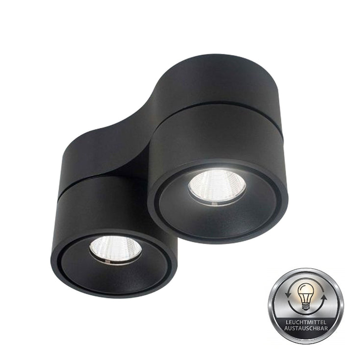 Luca 2-light surface-mounted spotlight