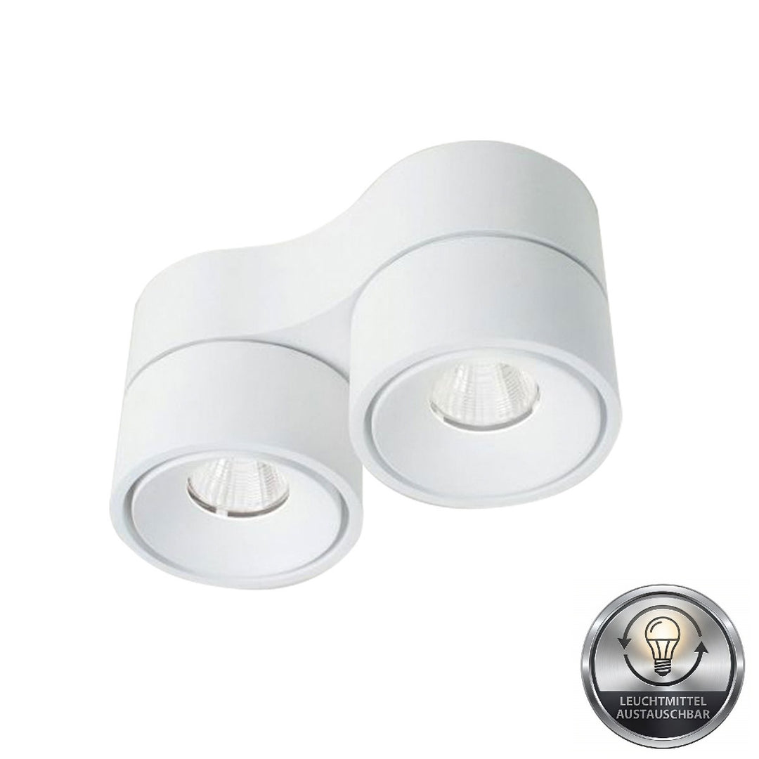 Luca 2-light surface-mounted spotlight