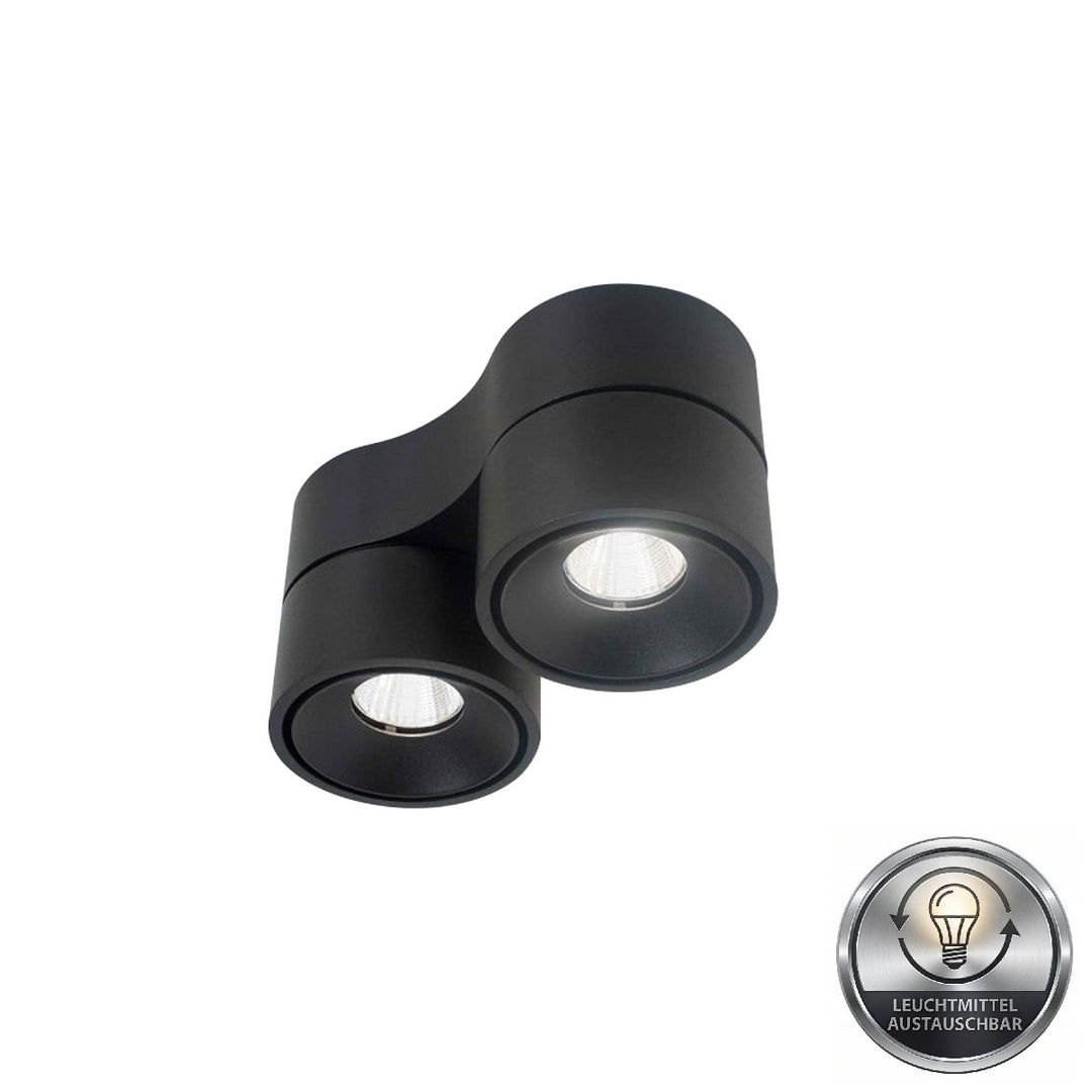 Luca Mini 2-light surface-mounted spotlight