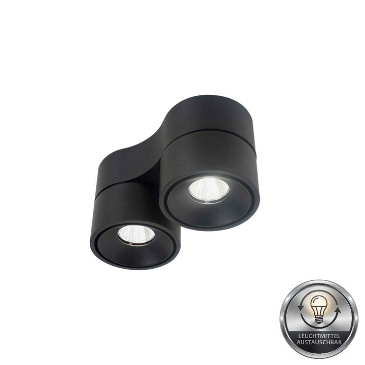 Luca Mini 2-light surface-mounted spotlight