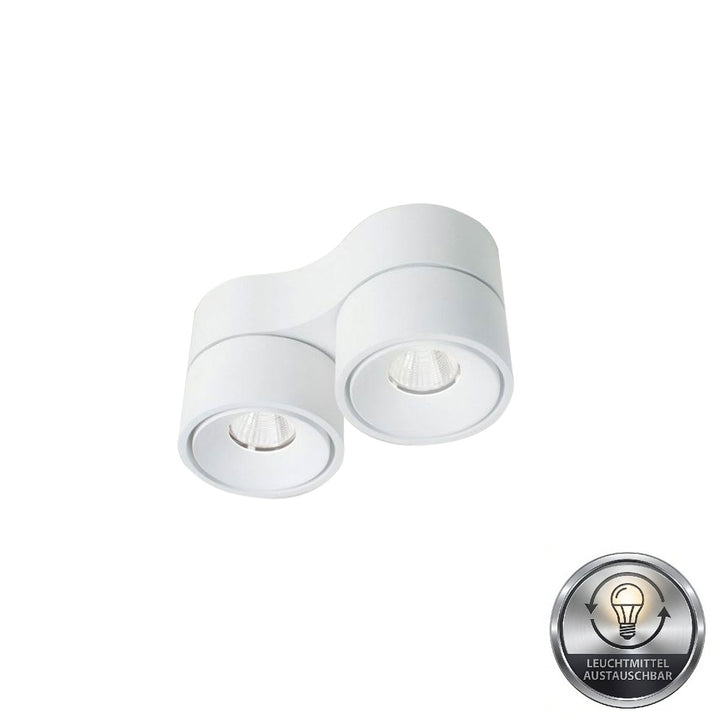 Luca Mini 2-light surface-mounted spotlight