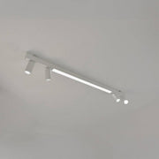 Weiße Deckenleuchte Trinity Pro 130cm mit Strahler für stilvolle Beleuchtung