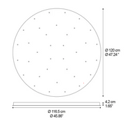 Lodes, Mehrfach-Baldachin, Skizze 120cm, technische Lichtplanung