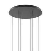 Lodes, Mehrfach-Baldachin, Schwarz 14-fach, flexible Pendelleuchtenmontage