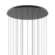 Lodes, Mehrfach-Baldachin, Schwarz 24-fach, technische Lichtplanung
