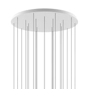 Lodes, Mehrfach-Baldachin, Weiss 24-fach, flexible Pendelleuchtenmontage
