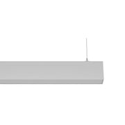 LUX-IT, Profil-Pendelleuchte Micca, Silber Mikroprismatik, professionelle Bürobeleuchtung