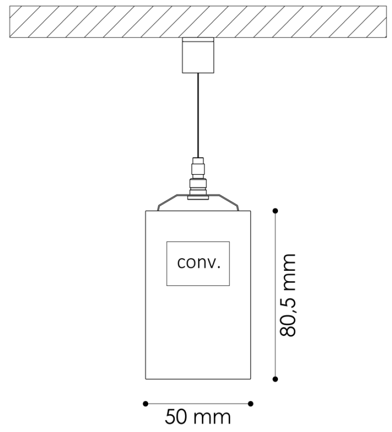 Profile pendant light Microprismatic Micca 50-600cm On/Off version