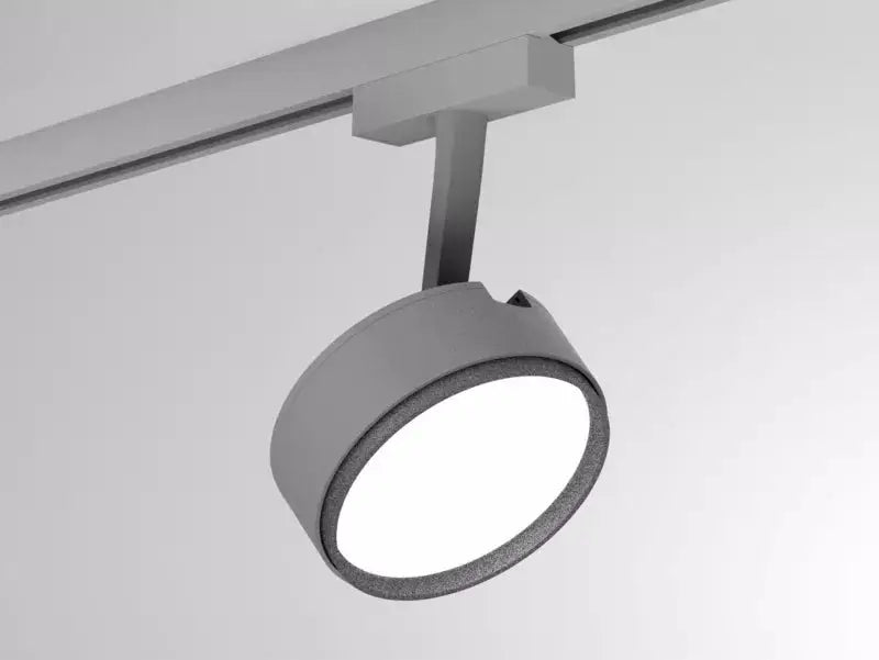 Molto Luce, 2-Phasen Stromschienenstrahler Litin 2, Grau, professionelle Schienenbeleuchtung