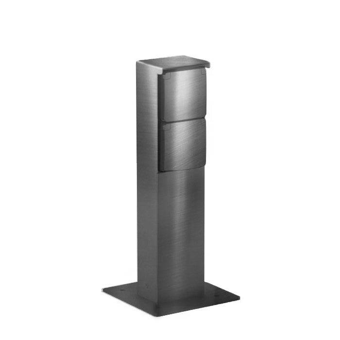 PSM Lighting, NIKE Steckdosensäule, Edelstahl 2-fach, Produktbild