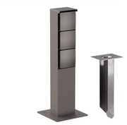 PSM Lighting, NIKE Steckdosensäule, Braun 3-fach Erdspieß, Produktbild