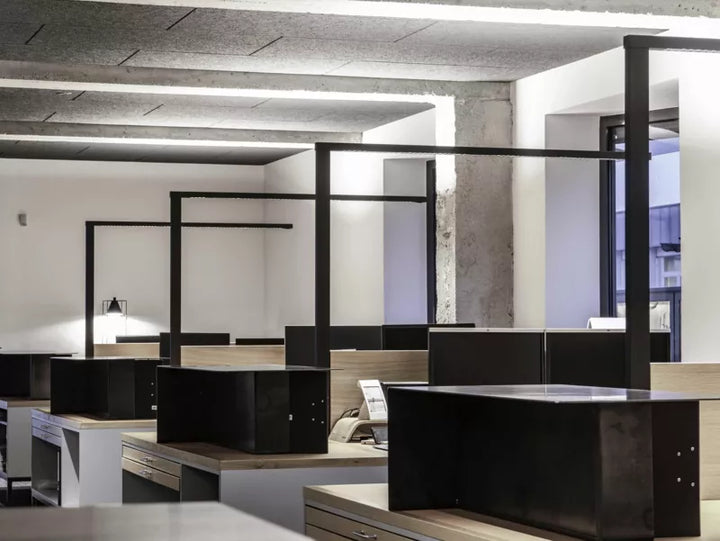 Office floor lamp Lens Double F