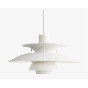 Louis Poulsen, Pendelleuchte PH 5, Monochrom Weiss, Design Pendelleuchte