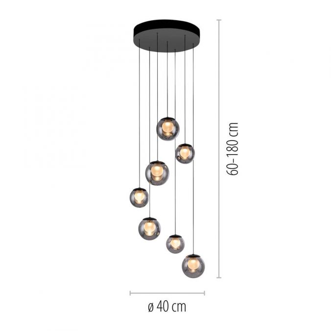 Pure, Pendelleuchte Popup Rondell, Skizze, technische Lichtplanung