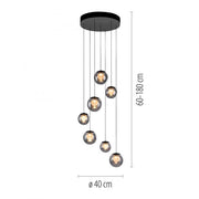 Pure, Pendelleuchte Popup Rondell, Skizze, technische Lichtplanung
